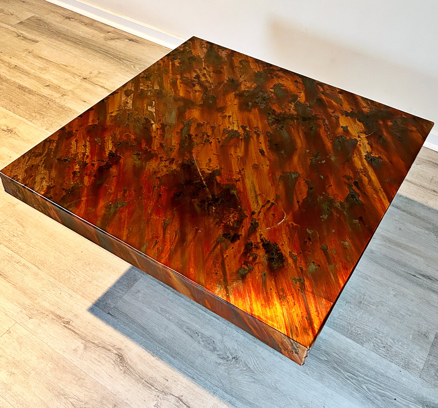 36” Square Copper Coffee Table