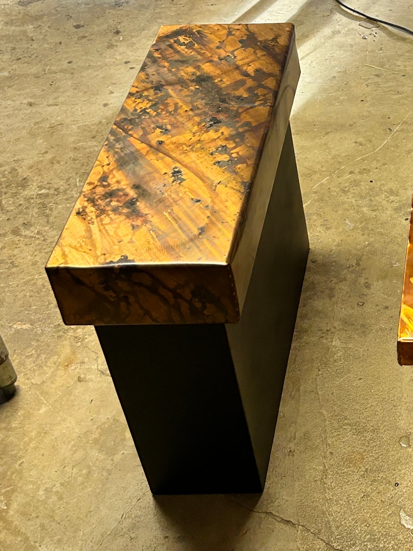Copper and SteelSide Table