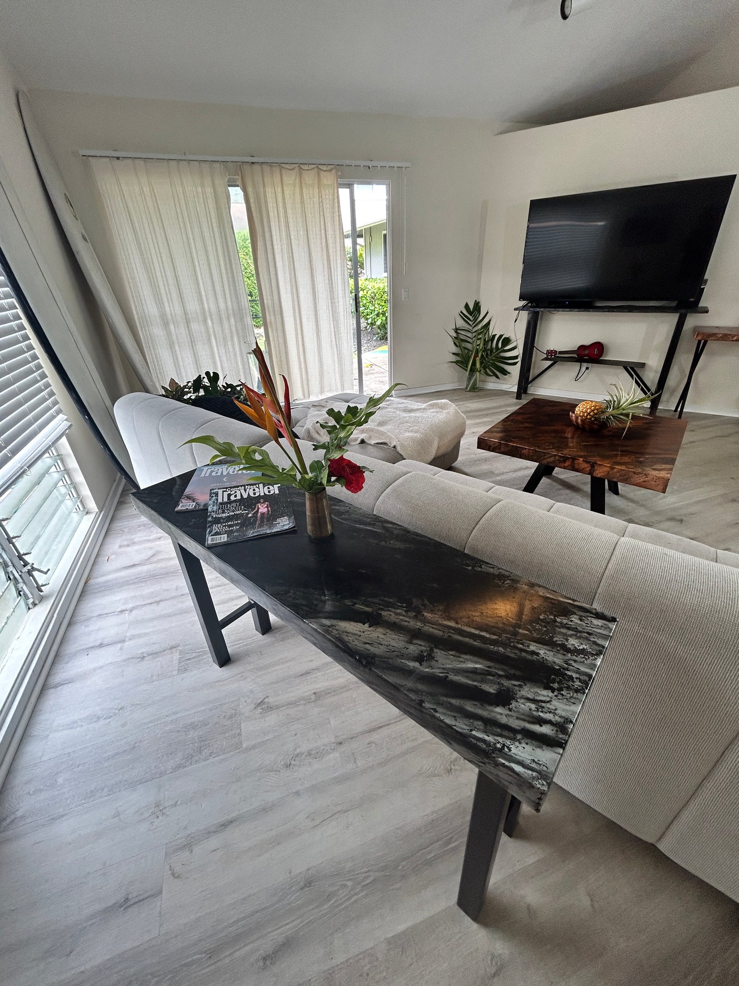 North Shore Sessions Large Console Table and Modern Mix of Zinc and Steel