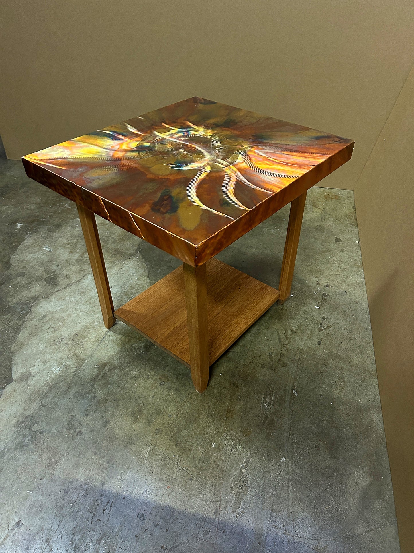 Modern Copper Side Table, Contemporary End Table, Unique Copper Decor, Abstract Metal Art, Luxury Furniture