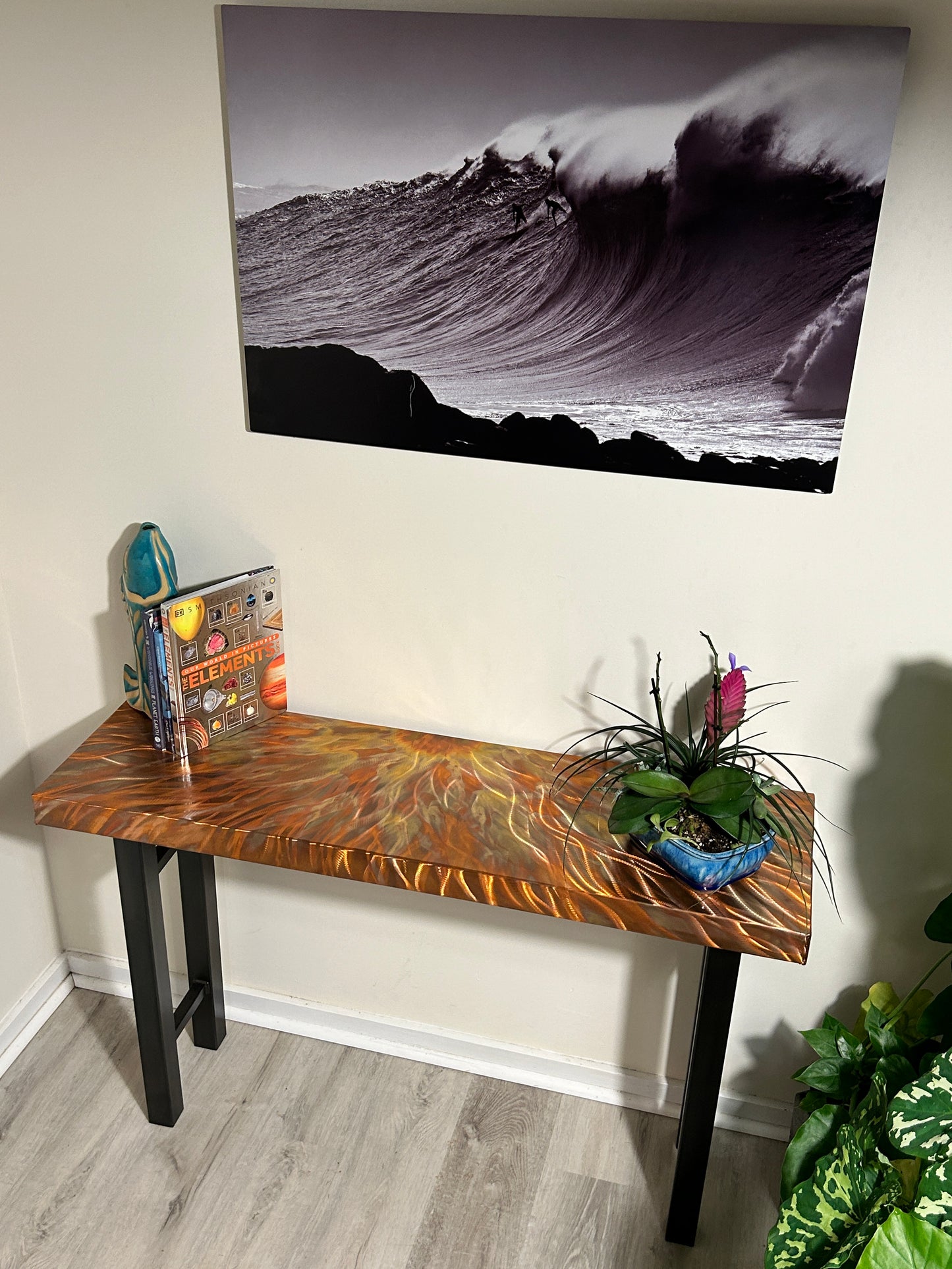 Unique Console Table, Sofa Table, Industrial Decor, Modern, Side Table, End Table, One-of-a-Kind, Handmade Furniture