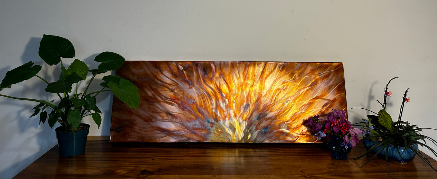 Metal Wall Art, Abstract Wall Art, Modern Wall Art, Copper Wall Hanging, Flame Painted Copper, Wall Decor, Copper Decor, Copper Abstract Art