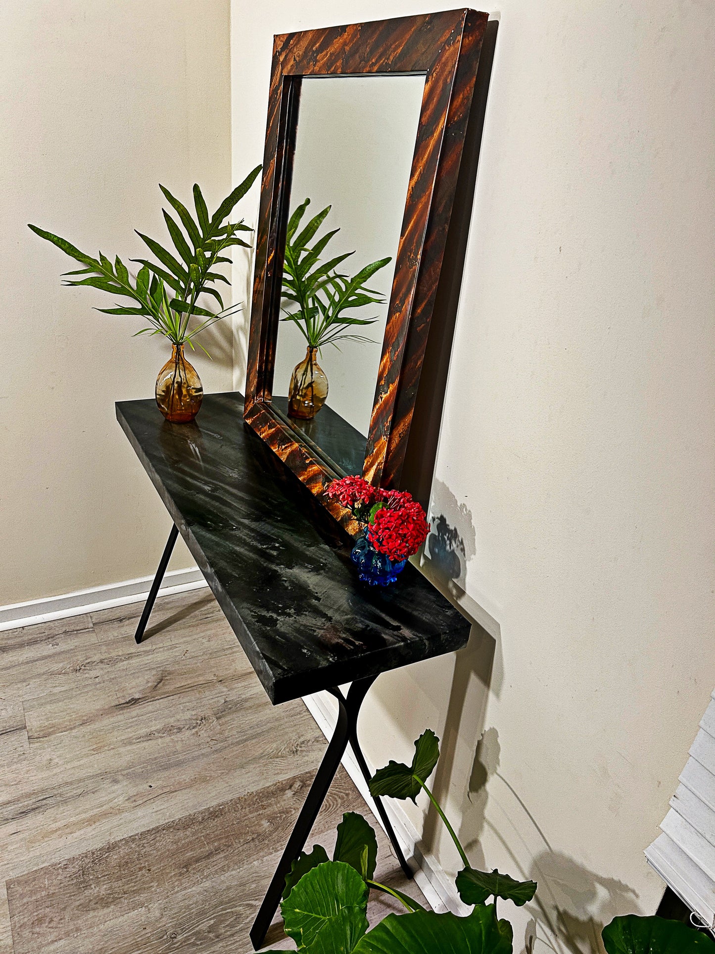 North Shore Sessions Large Console Table and Modern Mix of Zinc and Steel