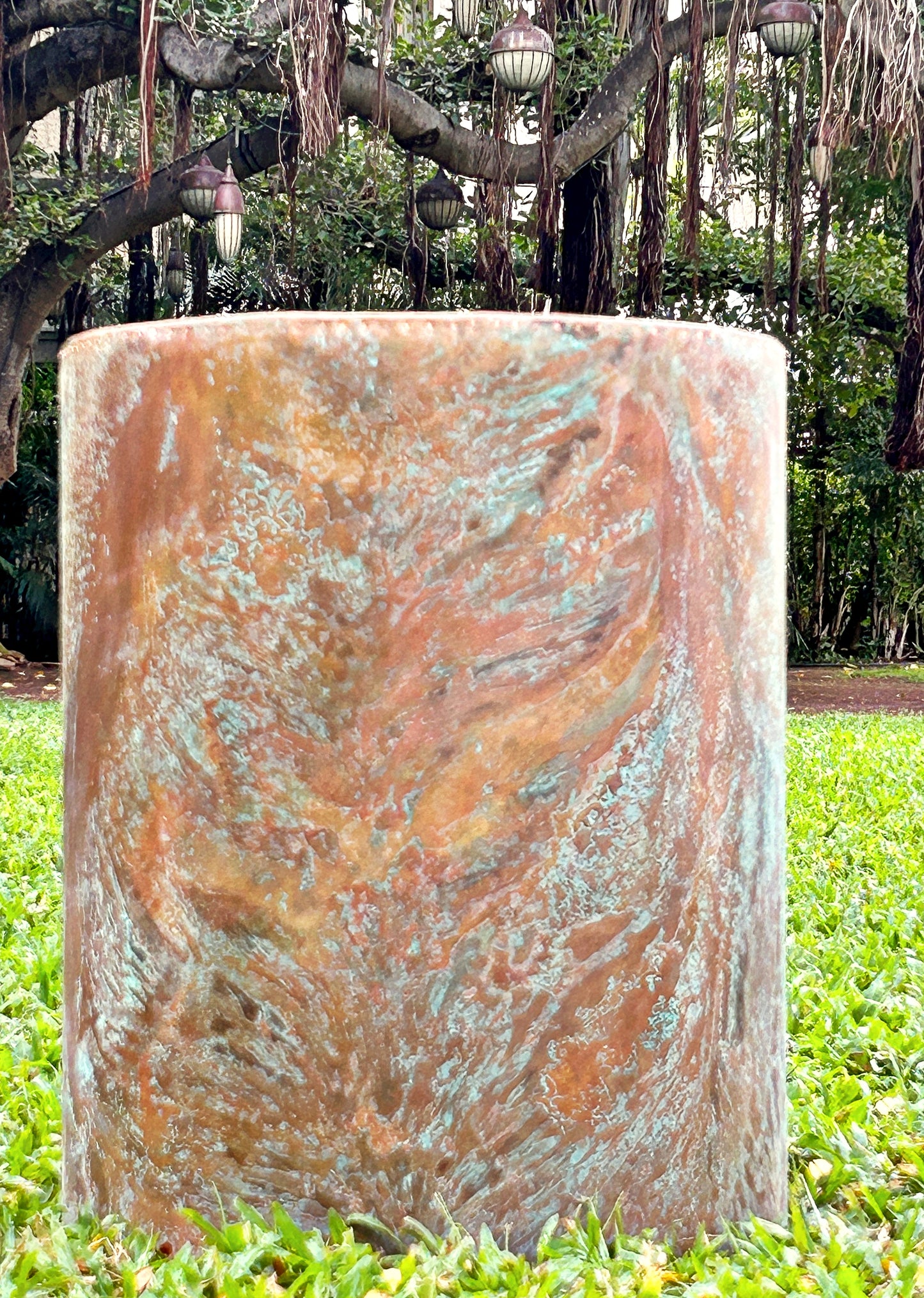 Modern Copper Drum, Copper Side Table, Contemporary Copper Accent Table