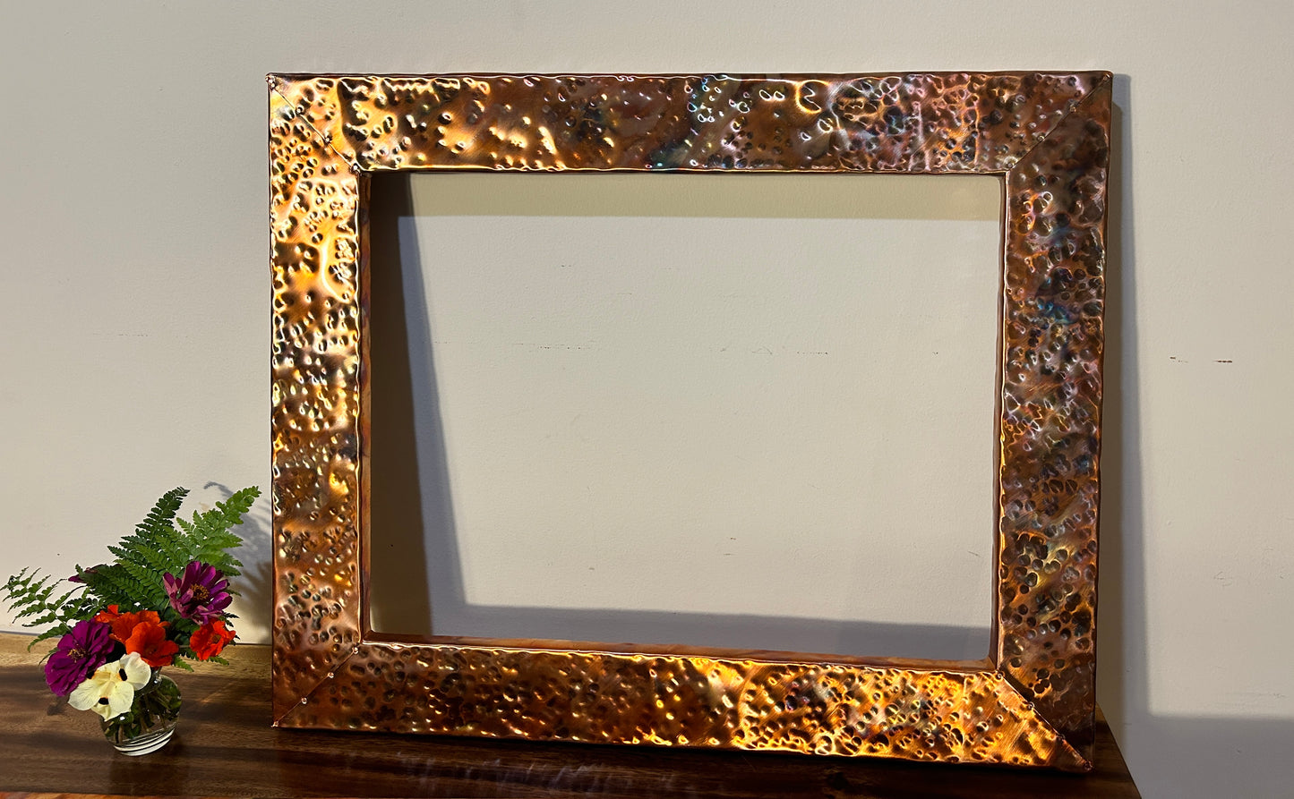 Quality Hammered Copper Mirror, Copper Vanity Mirror