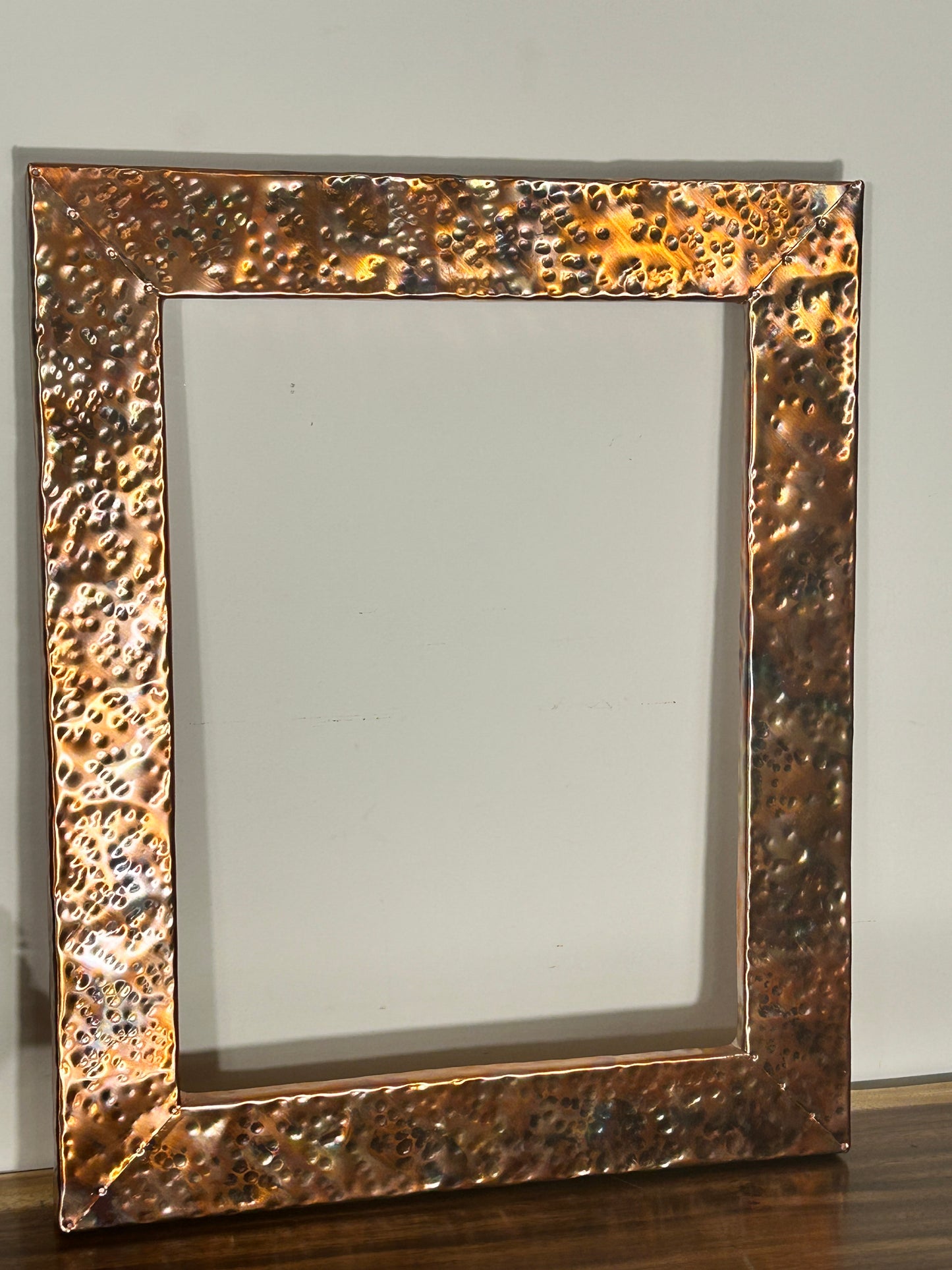 Quality Hammered Copper Mirror, Copper Vanity Mirror