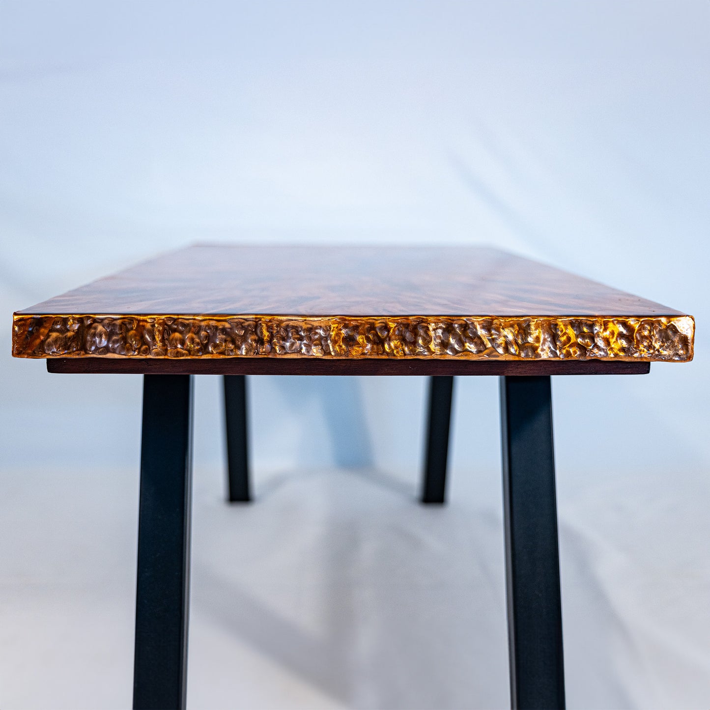 Waikiki Sunset Modern Flame-Painted Copper Coffee Table
