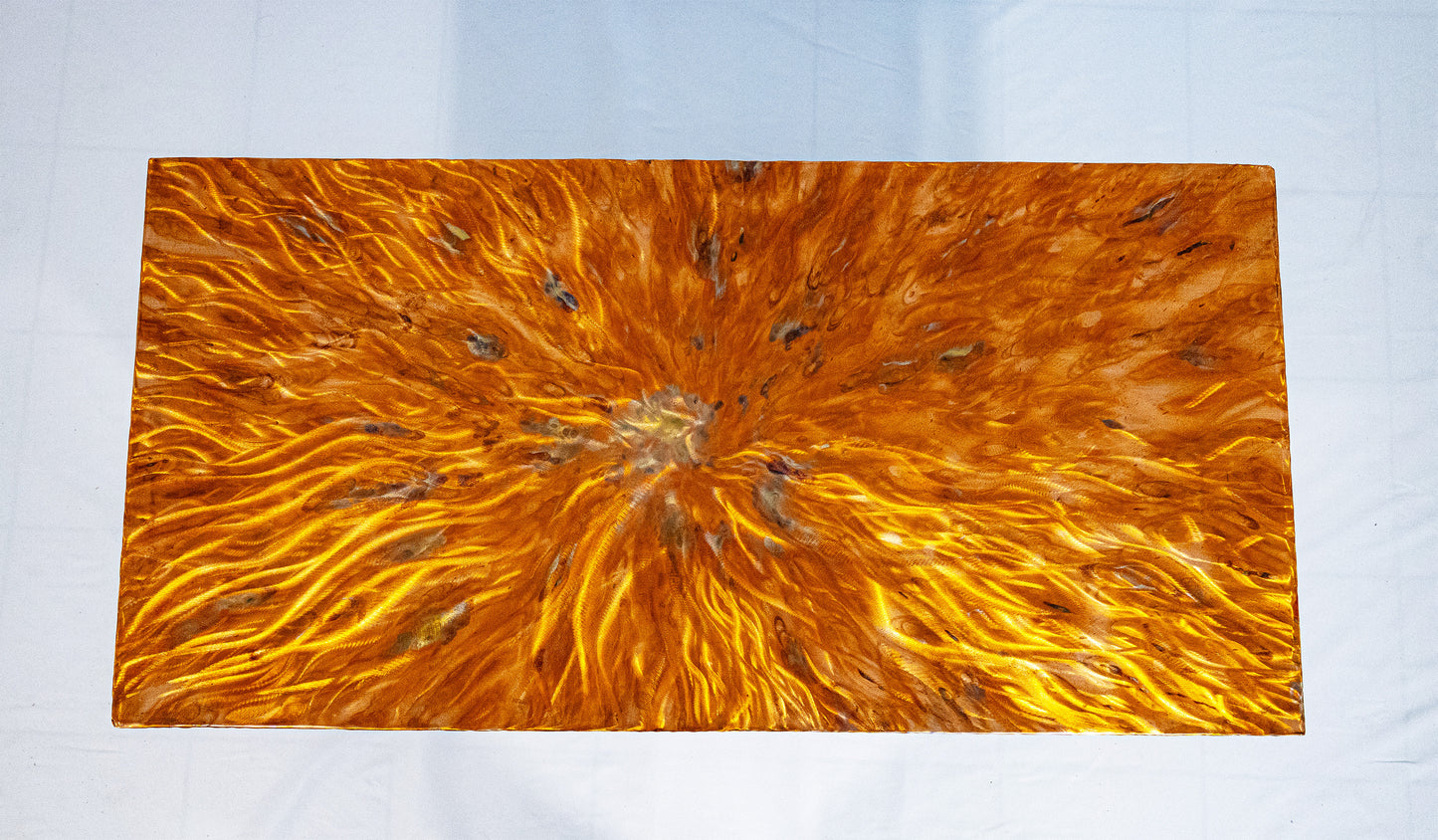 Waikiki Sunset Modern Flame-Painted Copper Coffee Table
