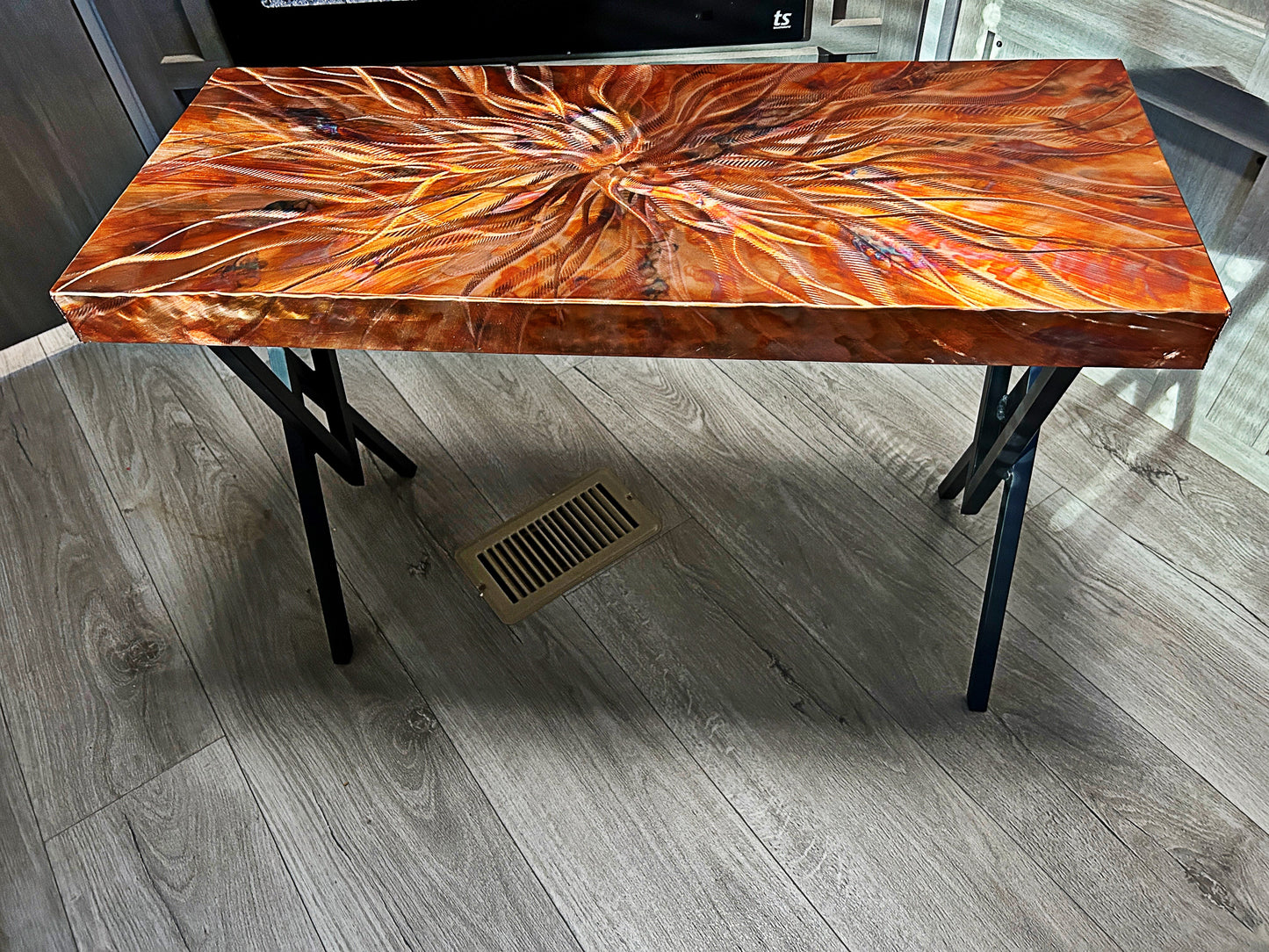 Contemporary Copper Side Table