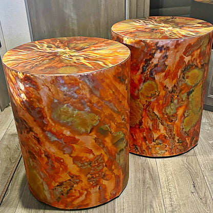 Contemporary Copper Side Table