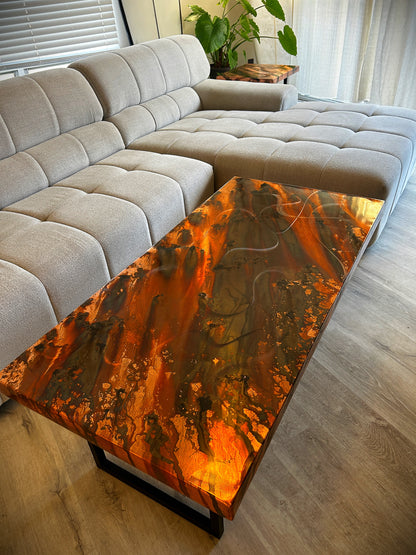 Large Handmade Copper Coffee Table