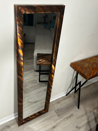 Full-Length Copper Mirror, Full-Body Copper Vanity Mirror,