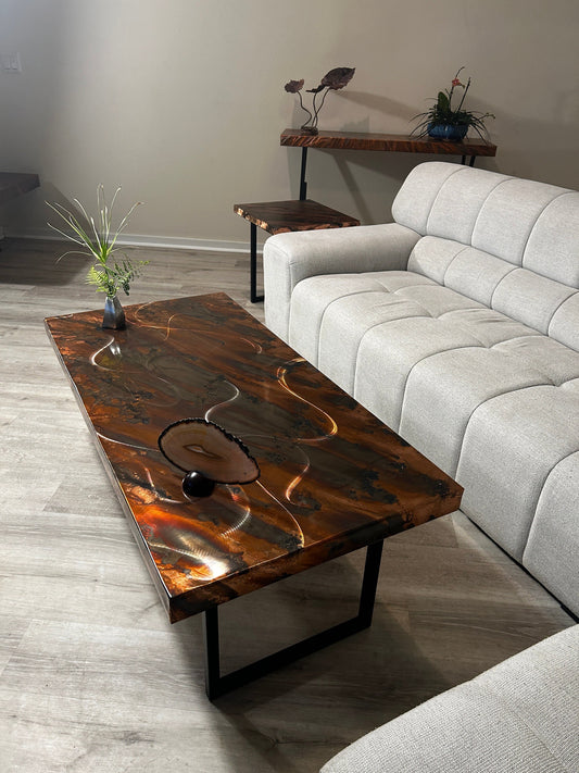 Large Handmade Copper Coffee Table